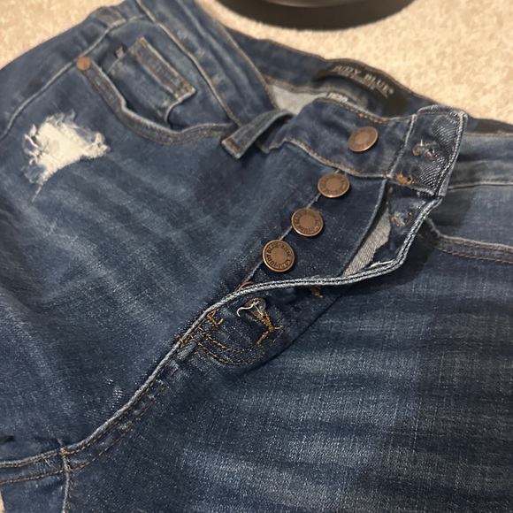 Judy Blue Dark Wash Distressed Skinny Jeans - Picture 6 of 7